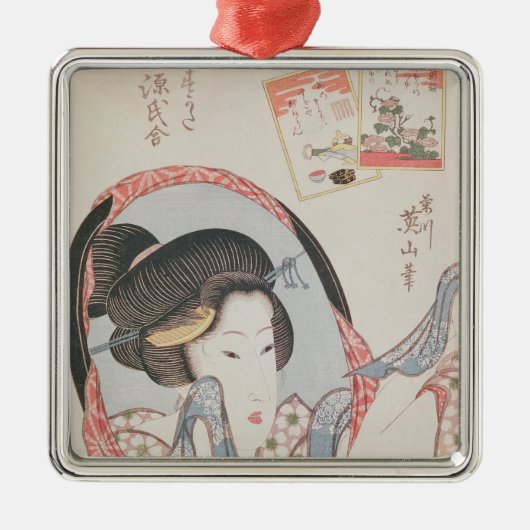 Vrouw bij haar Mirror, gepubliceerd onder c.1830 Metalen Ornament (Voorkant)