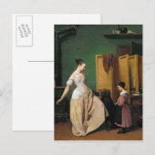 Vrouw bij haar Toilet, 1835 Briefkaart (Voorkant / Achterkant)