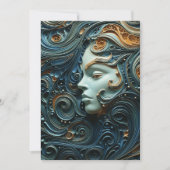 Vrouw bij maanlicht 3D Kunst Kaart (Voorkant)