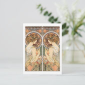 Vrouw bij Mirror Briefkaart (Staand voorkant)