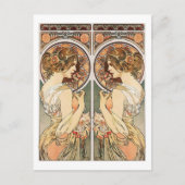 Vrouw bij Mirror Briefkaart (Voorkant)