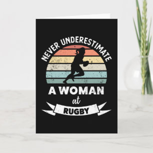 Vrouw bij Rugby Funny Sports Gift Mam Kaart