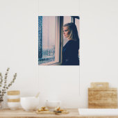 Vrouw bij Window AI Art Poster (Keuken)