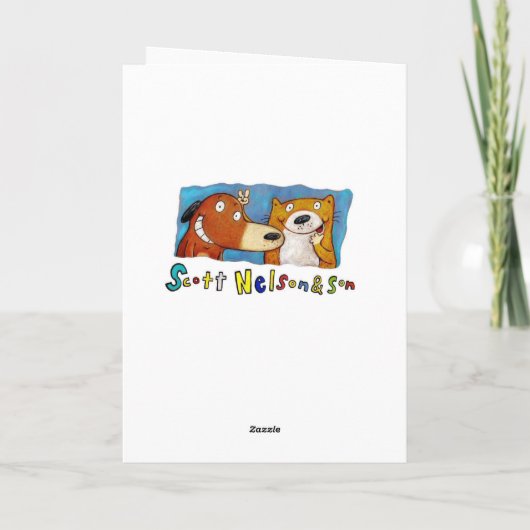 Vrouw blaast drogend haar kaart (Achterkant)