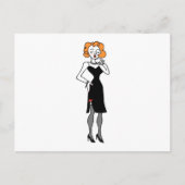 Vrouw blaast een kus briefkaart (Voorkant)