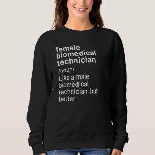 Vrouw Black Biomedische Technicus Definitie Trui