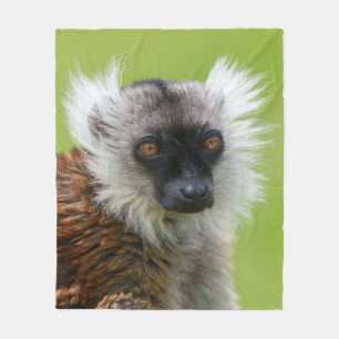Vrouw Black Lemur in detail Fleece Deken