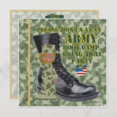 Vrouw Black Soldaat Boot Camp weggegaan Kaart (Voorkant / Achterkant)