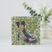 Vrouw Black Soldaat Boot Camp weggegaan Kaart (Staand voorkant)