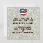 Vrouw Black Soldaat Boot Camp weggegaan Kaart (Achterkant)