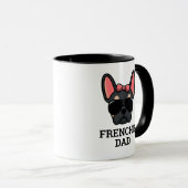 Vrouw Black Tan French Bulldog Frenchie Dog Dad Mok (Voorkant rechts)