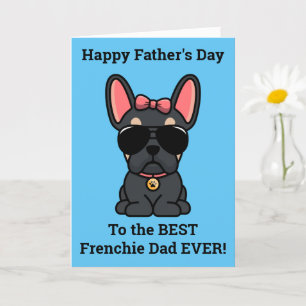 Vrouw Black Tan French Bulldog-Vaderdag Kaart
