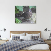 Vrouw Blackbird Canvas Afdruk (Insitu (Slaapkamer))