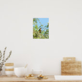 Vrouw Blackbird Grackle Poster (Keuken)
