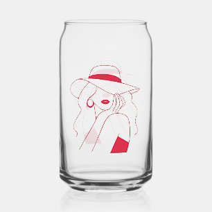 Vrouw Blikvorm Glas