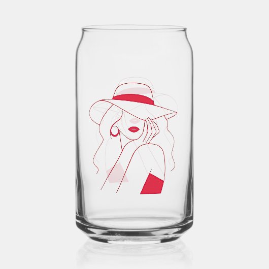 Vrouw Blikvorm Glas (Voorkant)