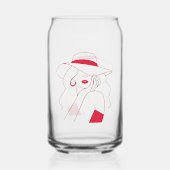 Vrouw Blikvorm Glas (Achterkant)