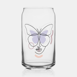 Vrouw Blikvorm Glas