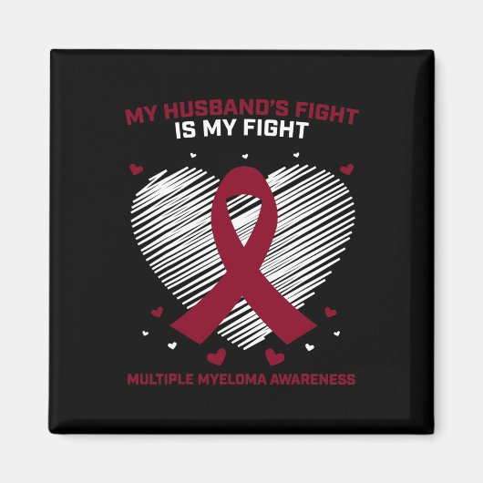 Vrouw Bloedkanker Fighter Man Multipel Myeloom Magneet (Voorkant)