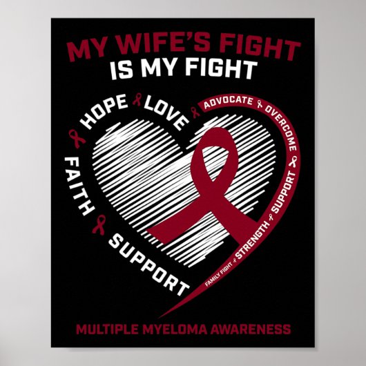 Vrouw Bloedkanker Het gevecht van mijn vrouw Multi Poster (Voorkant)