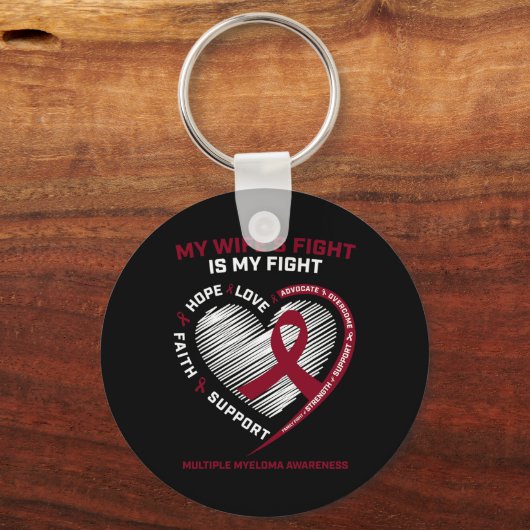 Vrouw Bloedkanker Het gevecht van mijn vrouw Multi Sleutelhanger (Voorkant)
