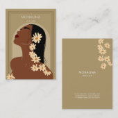 Vrouw Bloemen Art Boho Huidverzorging Visitekaartje (Voorkant / Achterkant)
