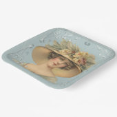  Vrouw Bloemen Pet Papier Bord (Gebogen)