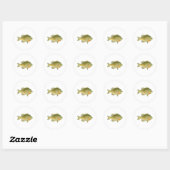 Vrouw Bluegill - Bream - Zonnevis Ronde Sticker (Vel)