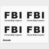 Vrouw Body Inspecteur Rechthoekige Sticker (Vel)