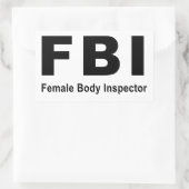 Vrouw Body Inspecteur Rechthoekige Sticker (Tas)