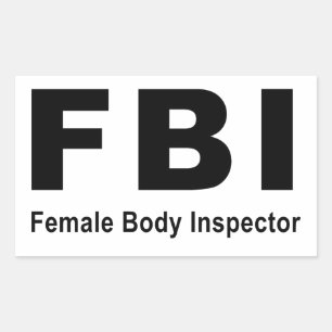 Vrouw Body Inspecteur Rechthoekige Sticker