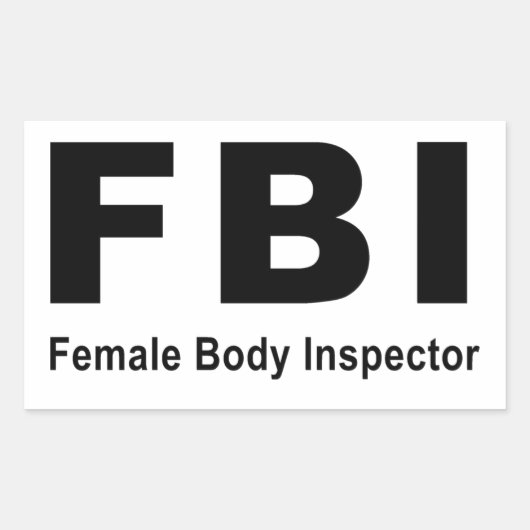 Vrouw Body Inspecteur Rechthoekige Sticker (Voorkant)