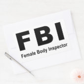 Vrouw Body Inspecteur Rechthoekige Sticker (Envelop)
