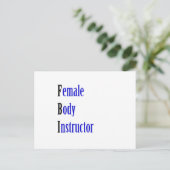 Vrouw Body Instructor Briefkaart (Staand voorkant)