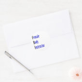 Vrouw Body Instructor Ronde Sticker (Envelop)