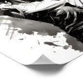 Vrouw Bodybuilder Flexing Muscles Fitness Meisje Poster (Hoek)