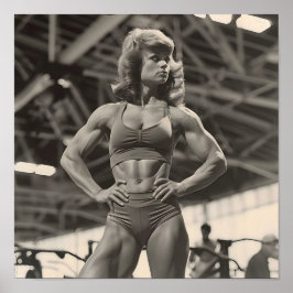  Vrouw Bodybuilder Poster