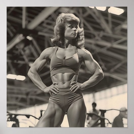 Vrouw Bodybuilder Poster (Voorkant)
