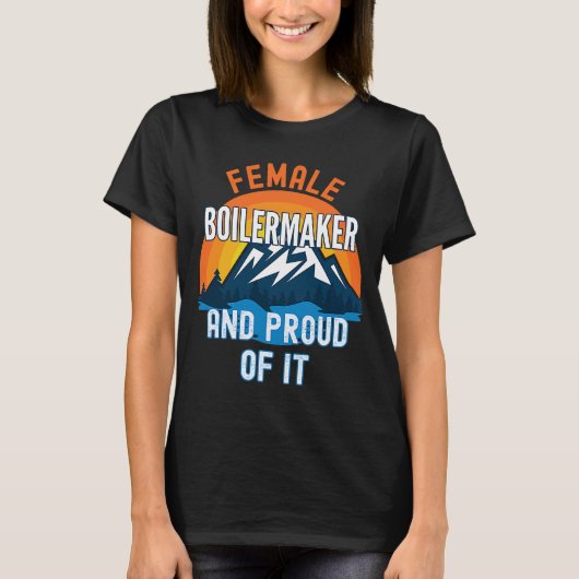Vrouw boilermaker en werktuigmachine t-shirt (Voorkant)