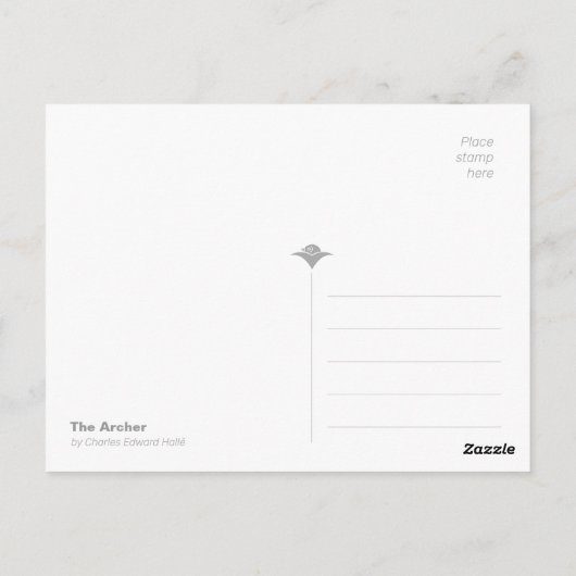 Vrouw boogschutter op de bossen CC1173 Hallé Briefkaart (Achterkant)