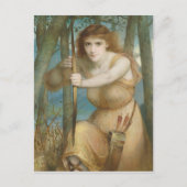 Vrouw boogschutter op de bossen CC1173 Hallé Briefkaart (Voorkant)
