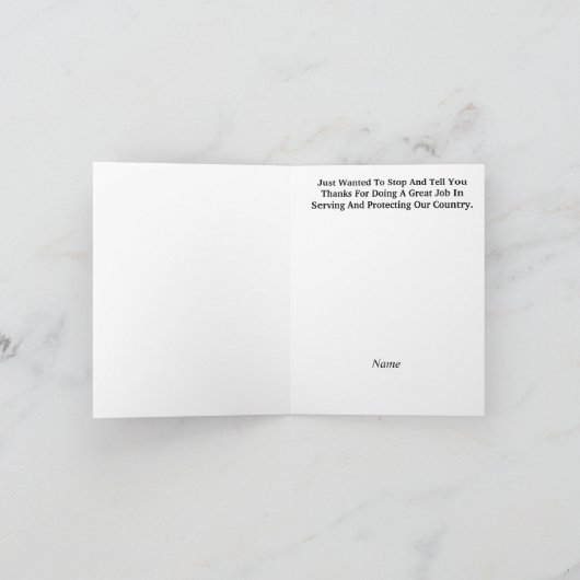 Vrouw Border Patrol Agent Wenskaart Kaart (Binnen)