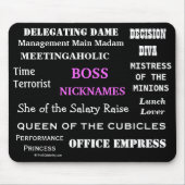 VROUW BOSS Cadeauidee | Funny Boss Names | Speciaa Muismat (Voorkant)