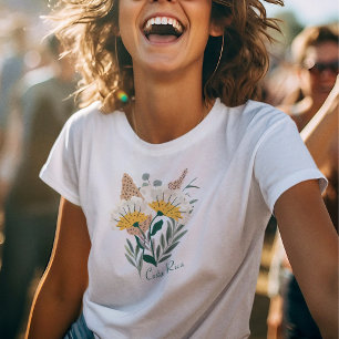 Vrouw Botanische Costa Rica Souvenir T-shirt