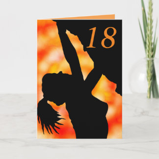 Vrouw bouldering, 18e verjaardagskaart kaart