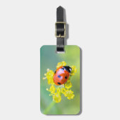 vrouw bovenop bagagelabel (Voorkant verticaal)