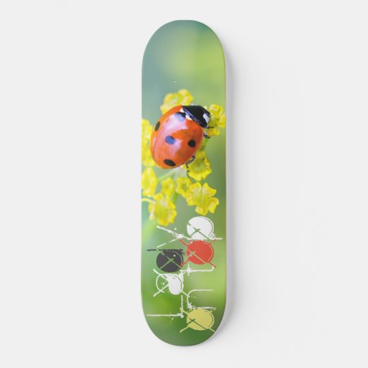 vrouw bovenop skateboard (Voorkant)