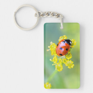 vrouw bovenop sleutelhanger