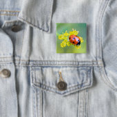 vrouw bovenop vierkante button 5,1 cm (In situ)