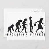 vrouw bowlen briefkaart (Voorkant / Achterkant)